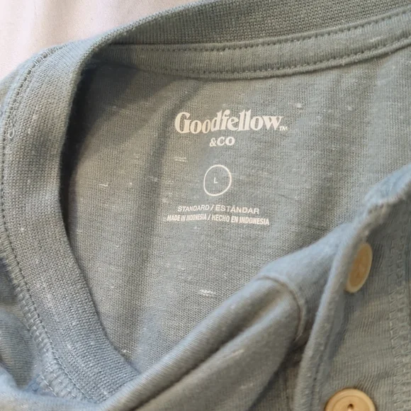 Men's Long Sleeve Henley T-Shirt Goodfellow & Co - Picture 3 of 8